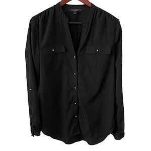 Nine West Jeans Black Long Sleeve Top Women's Size M